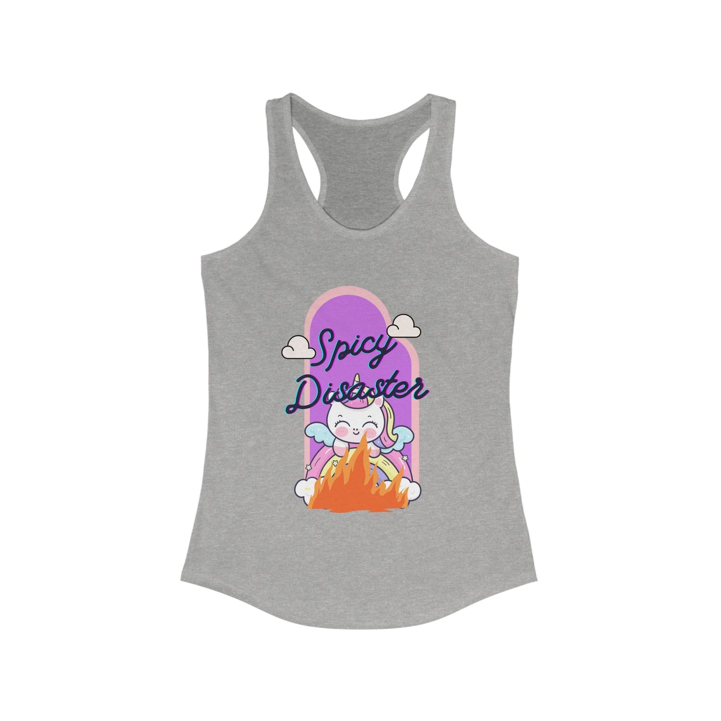 Spicy Disaster Unicorn Racerback Tank