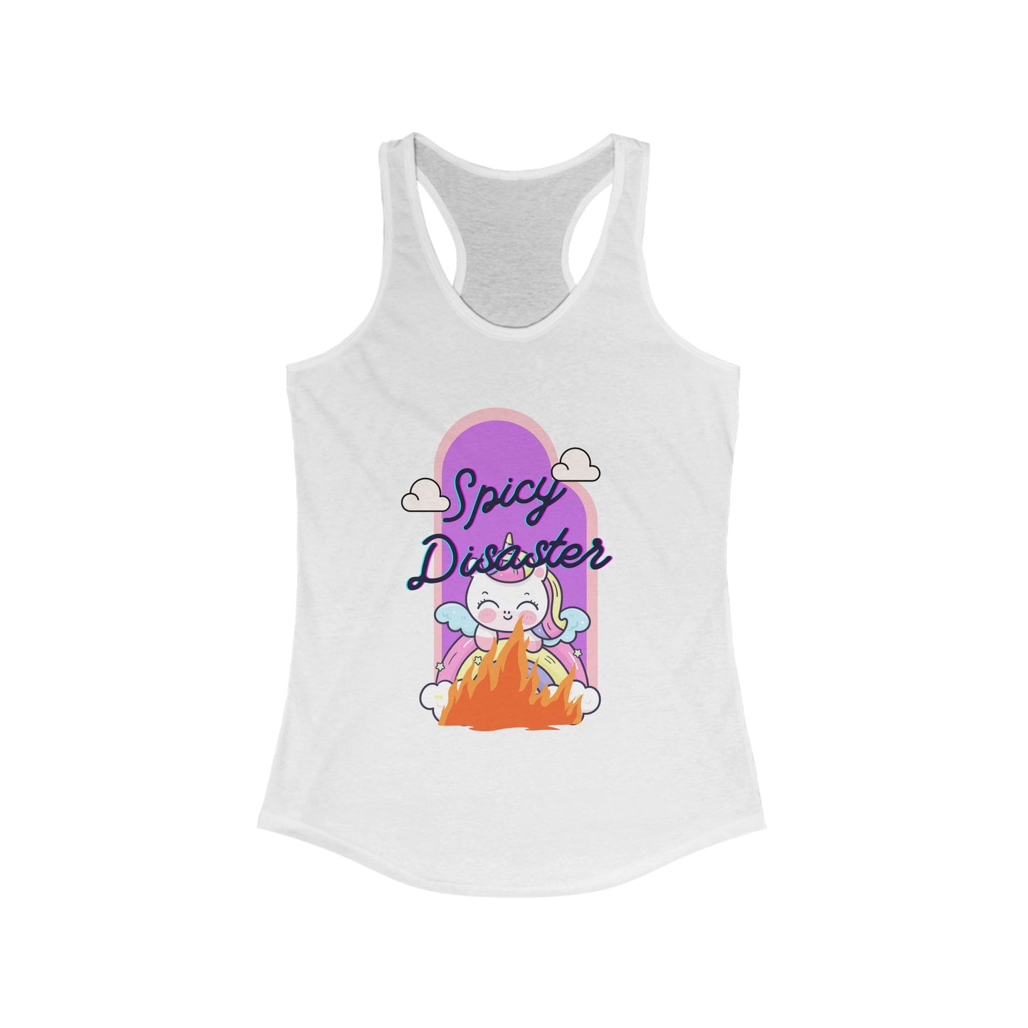 Spicy Disaster Unicorn Racerback Tank