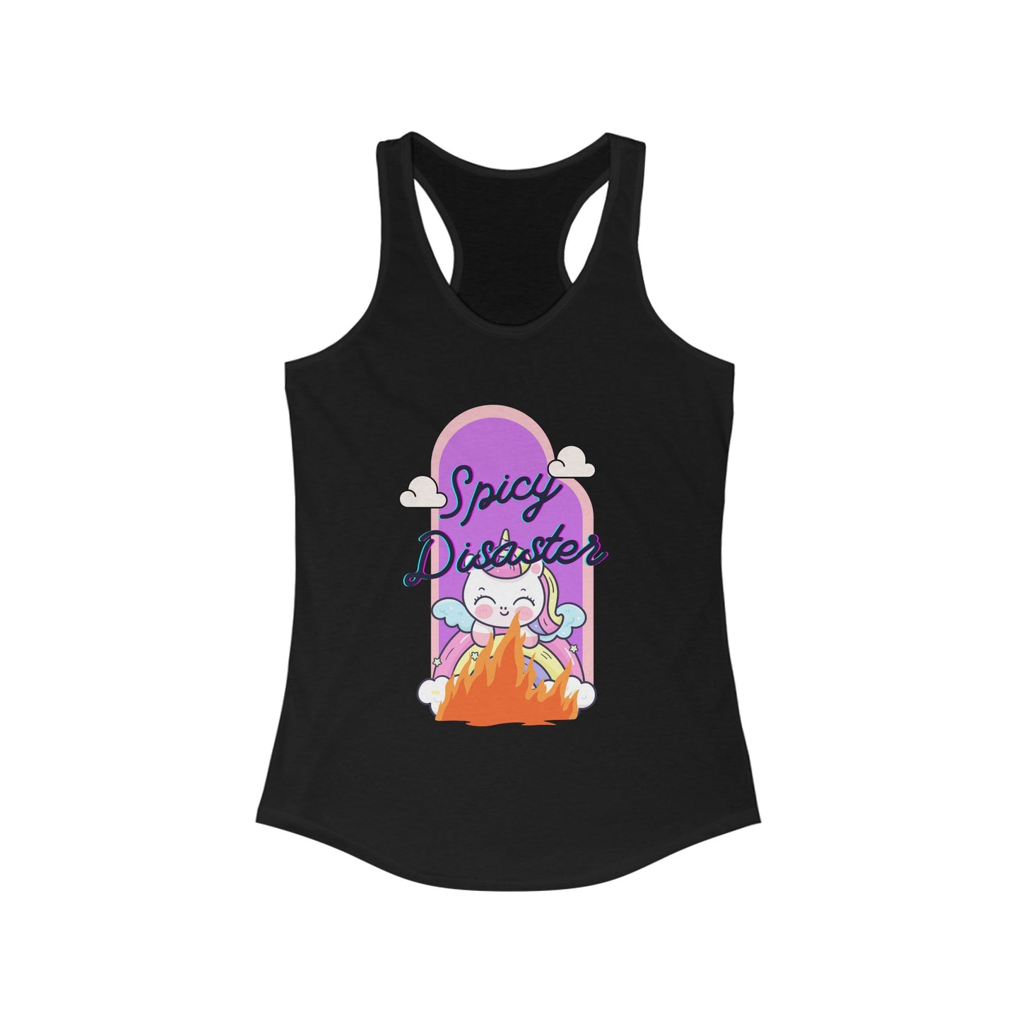 Spicy Disaster Unicorn Racerback Tank