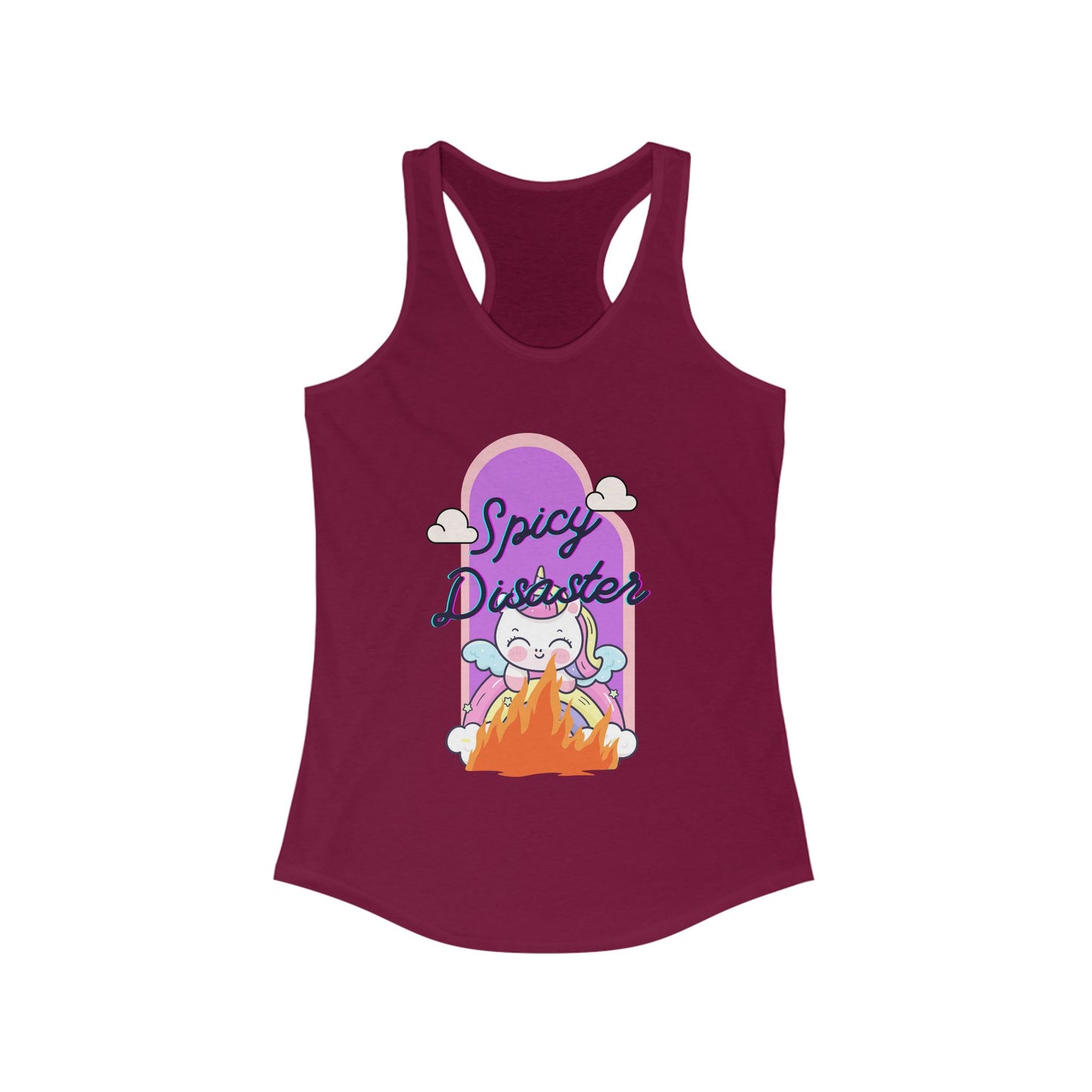 Spicy Disaster Unicorn Racerback Tank