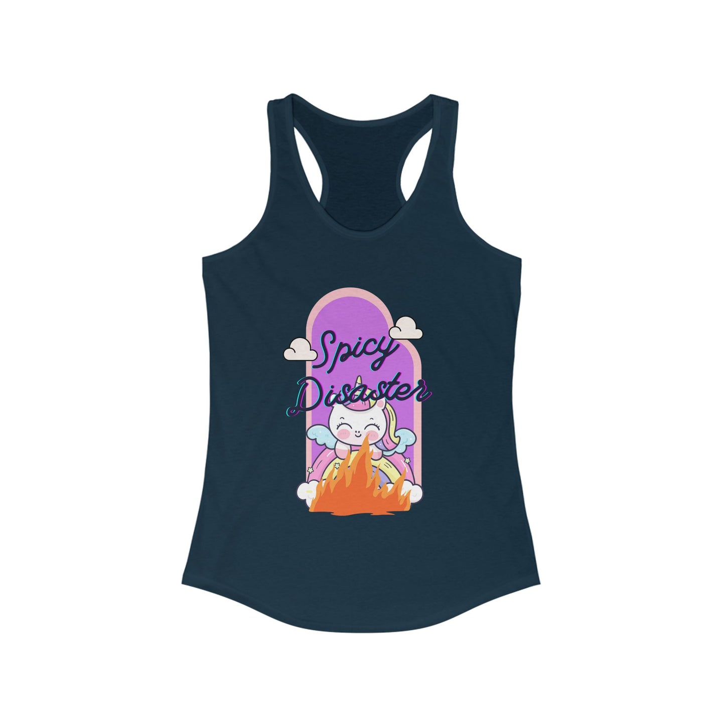 Spicy Disaster Unicorn Racerback Tank