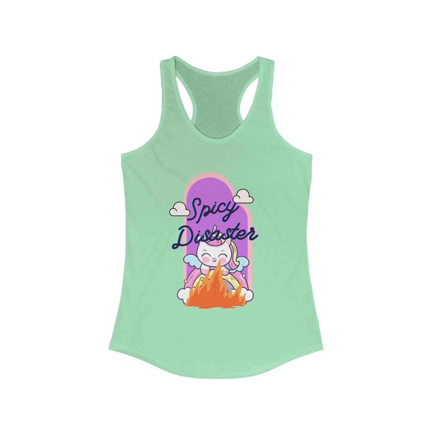 Spicy Disaster Unicorn Racerback Tank