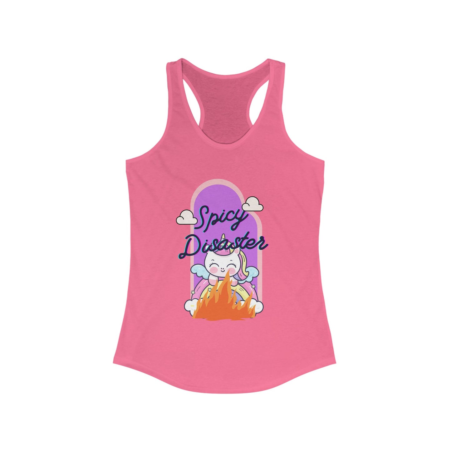 Spicy Disaster Unicorn Racerback Tank