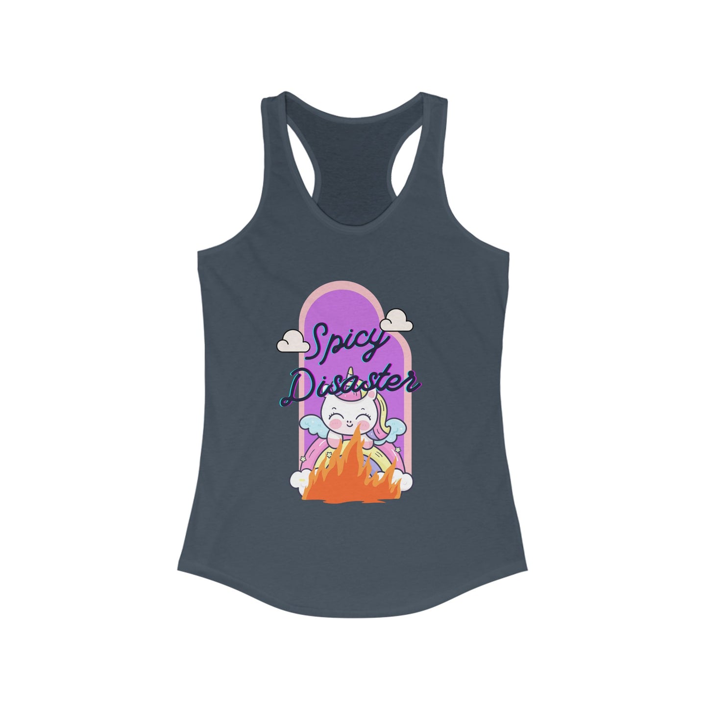 Spicy Disaster Unicorn Racerback Tank
