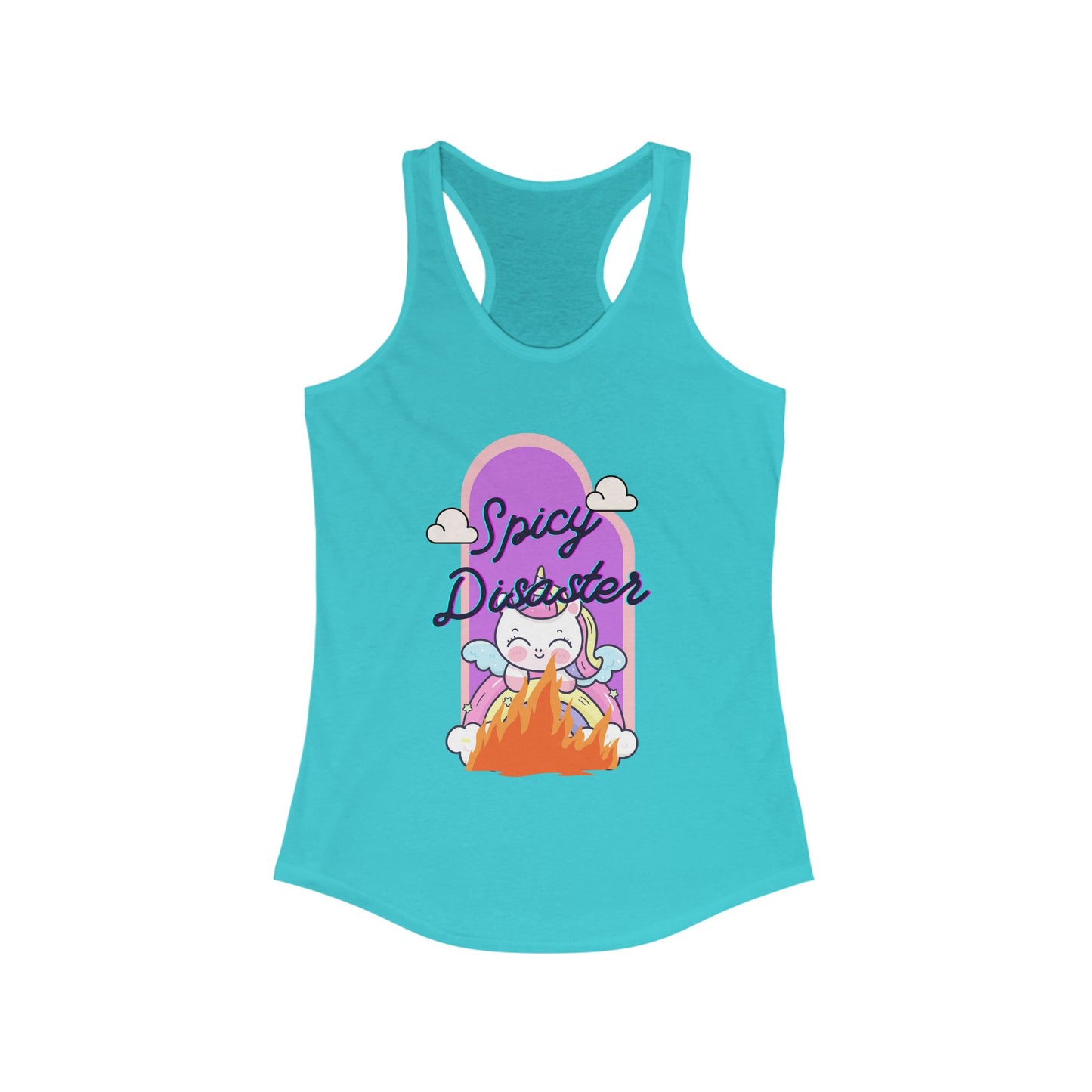 Spicy Disaster Unicorn Racerback Tank