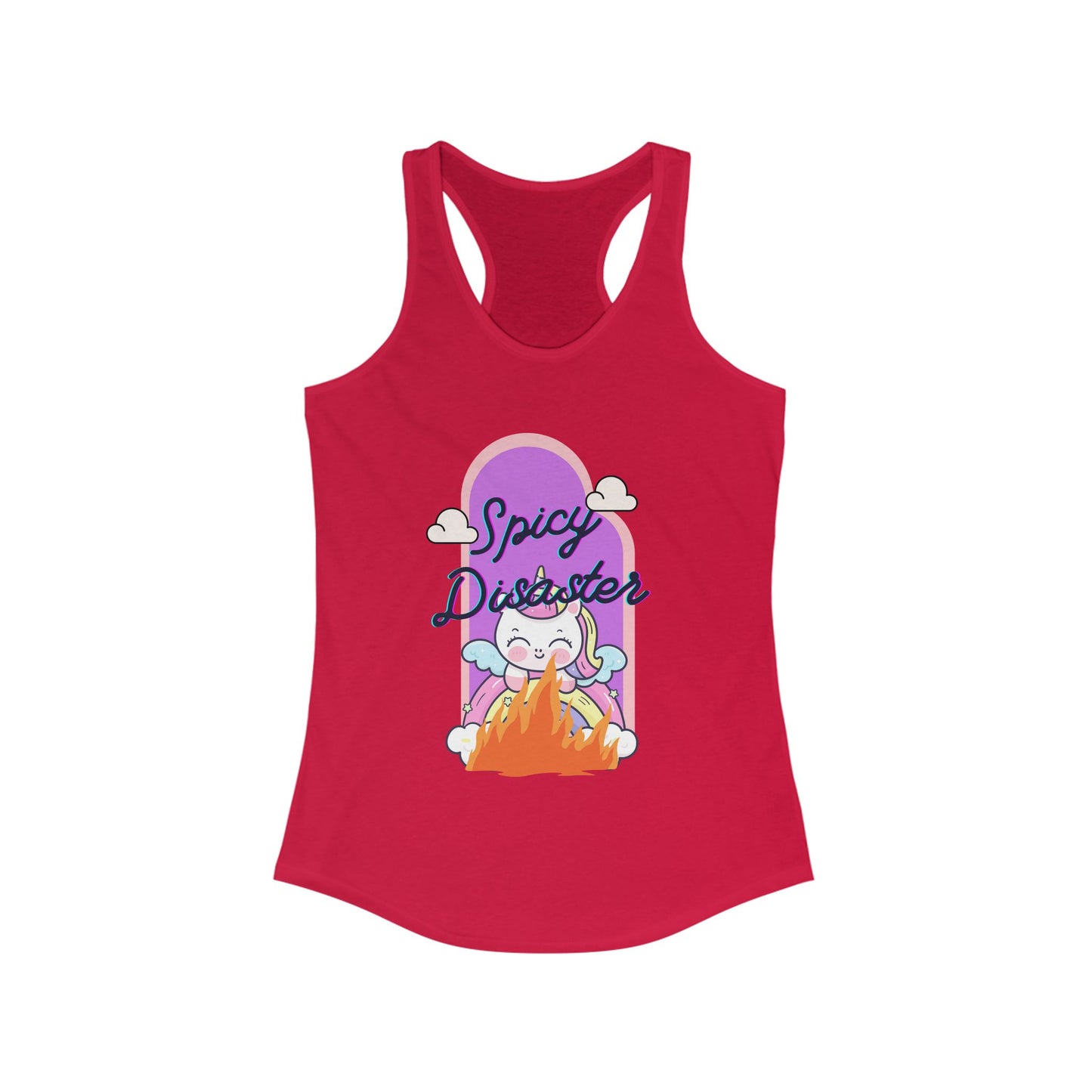 Spicy Disaster Unicorn Racerback Tank