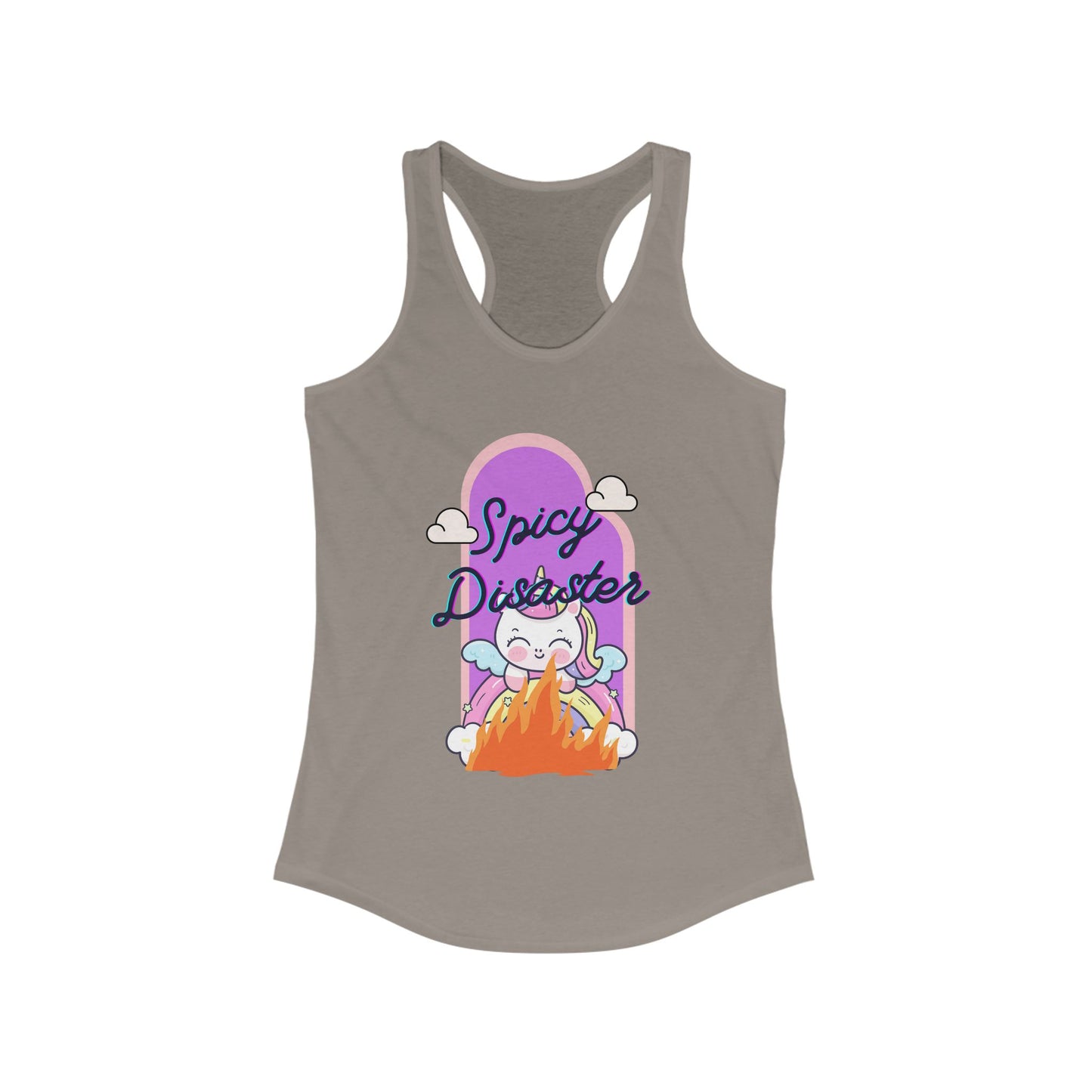 Spicy Disaster Unicorn Racerback Tank