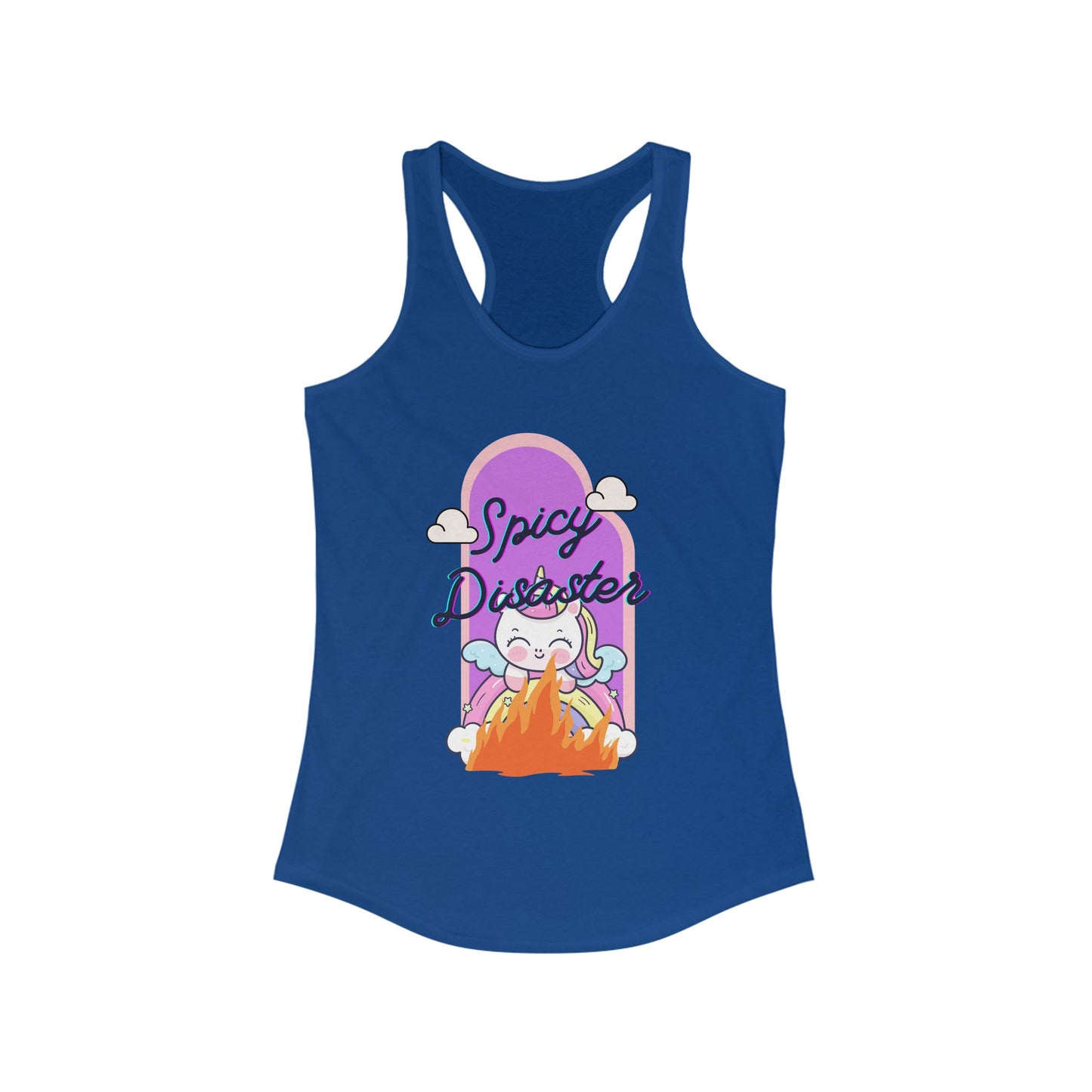 Spicy Disaster Unicorn Racerback Tank