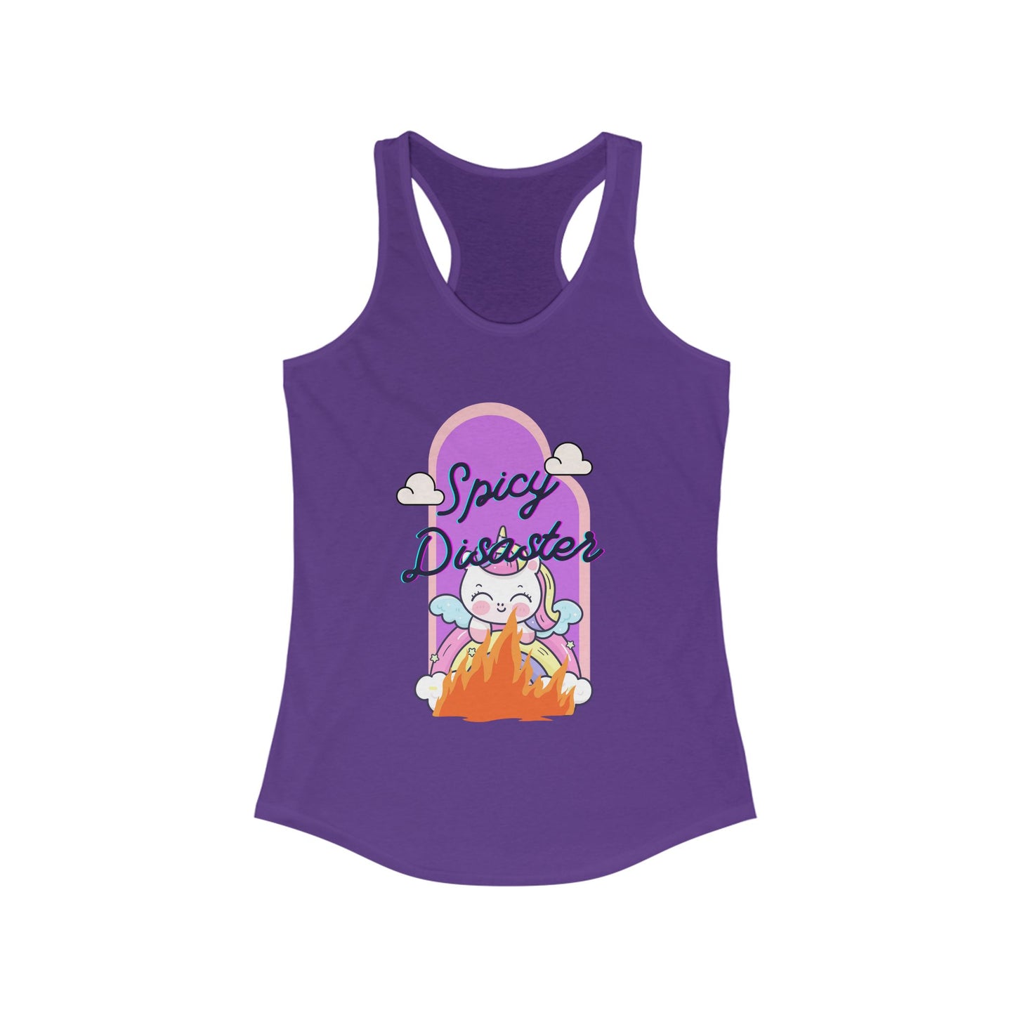 Spicy Disaster Unicorn Racerback Tank