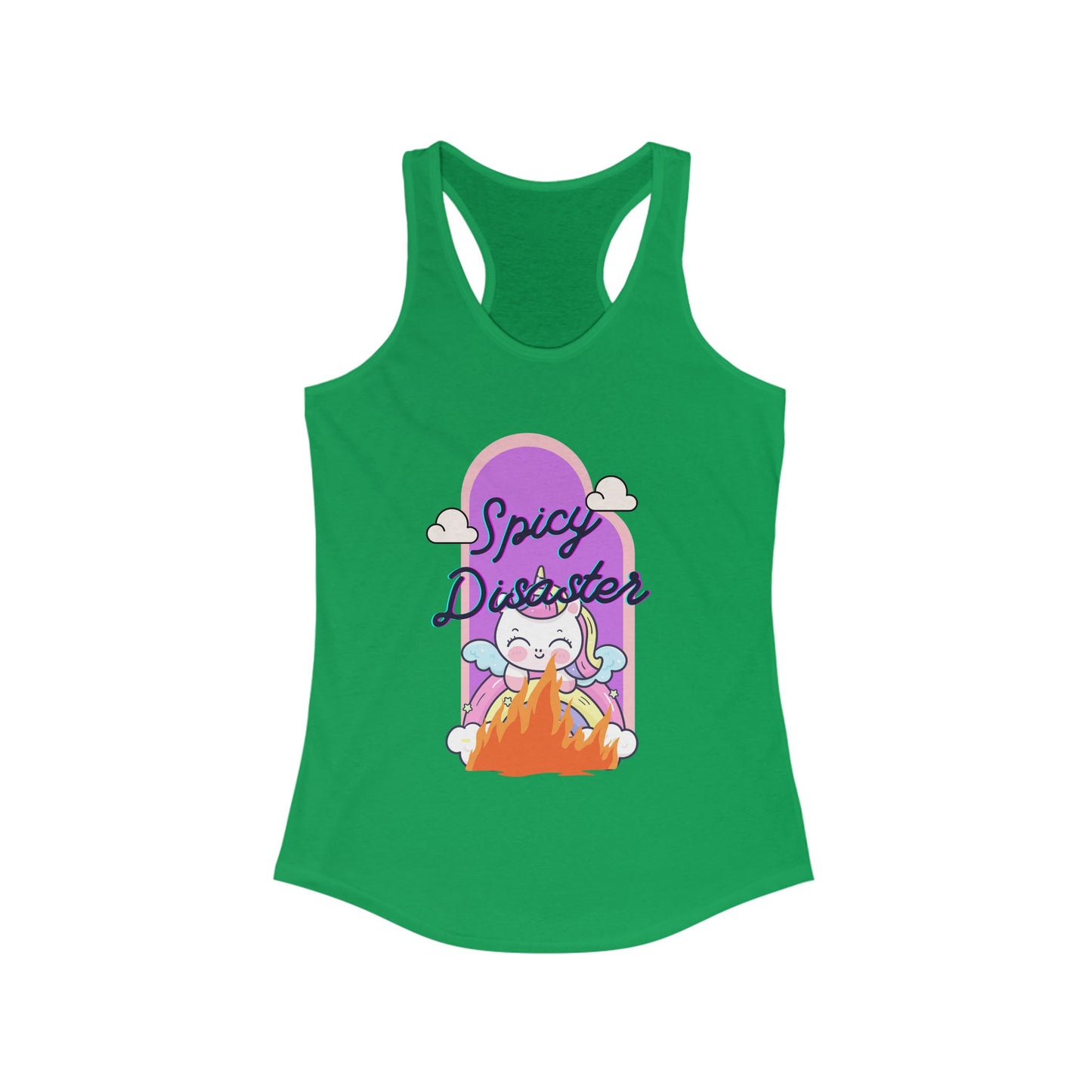 Spicy Disaster Unicorn Racerback Tank