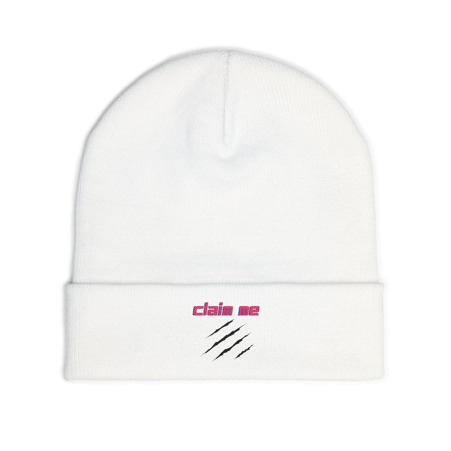 Claim Me Embroidered Knit Beanie